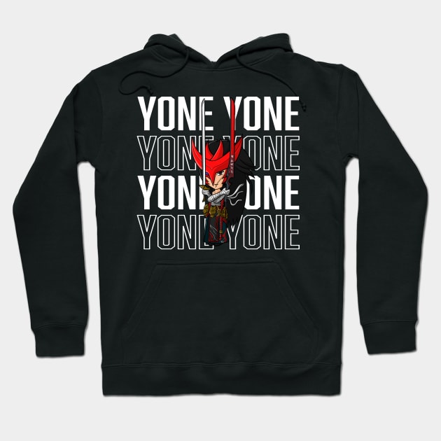 Yone - white background Hoodie by Flower Flame